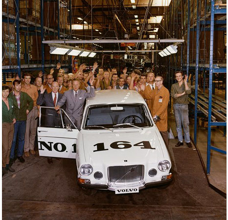 The first Volvo 164 produced 1968
