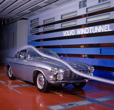 Volvo 1800S.  In the Volvo Wind Tunnel